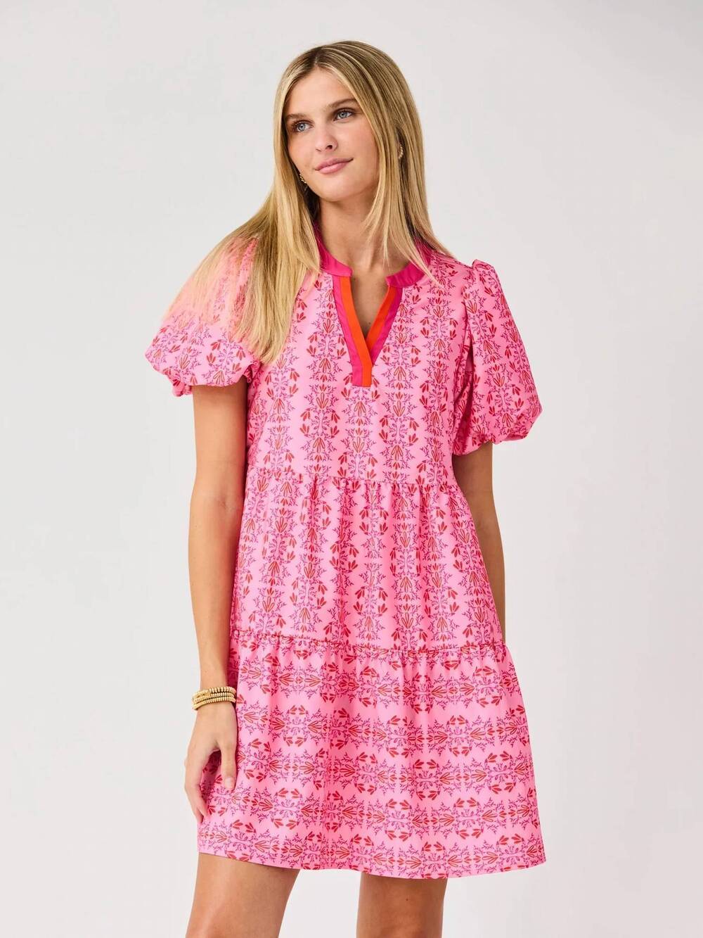 NEW MARY SQUARE kinsley mini dress in heirloom vine pink